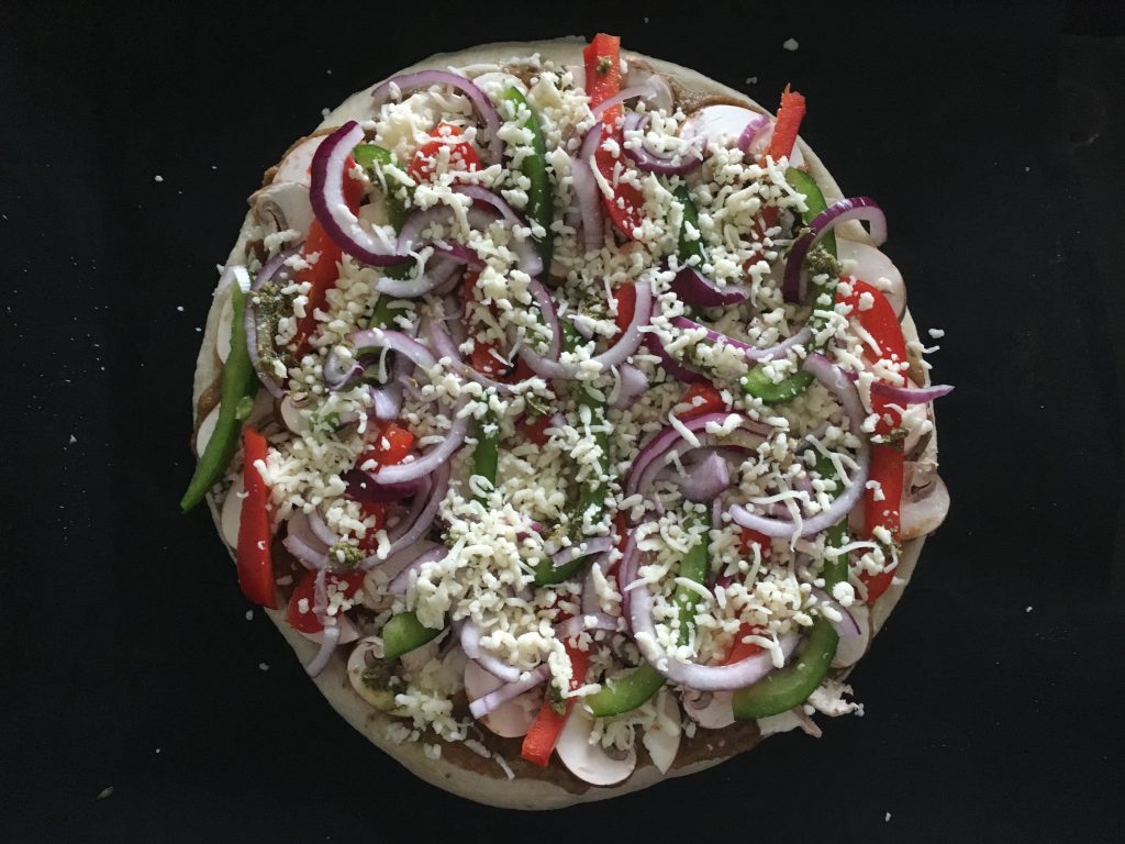 magioni bloemkool pizza met paprika en ui